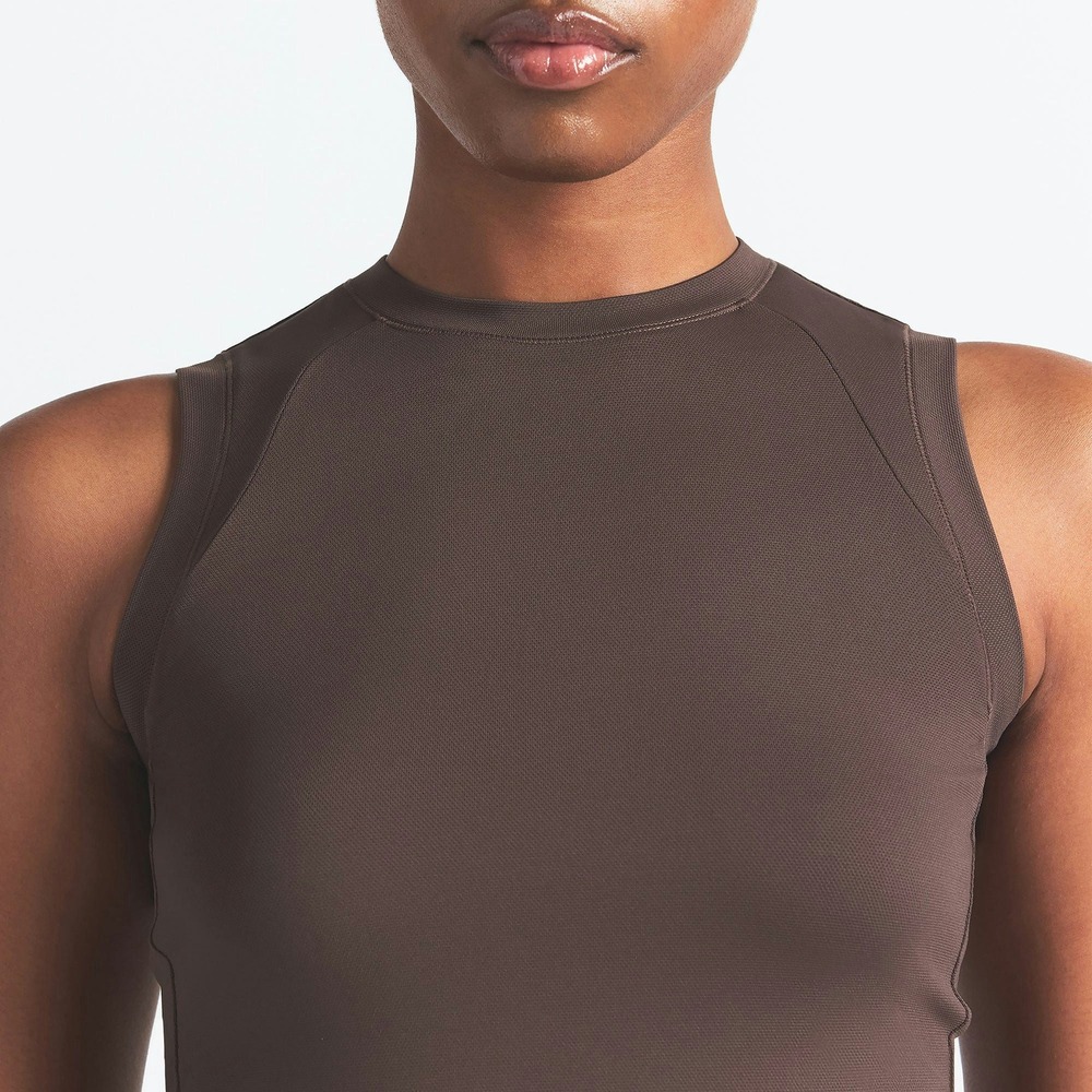 SKIMS Sport Slim Muscle Tank Amethyst Brown Sleeveless Top Large NEW - Picture 4 of 9
